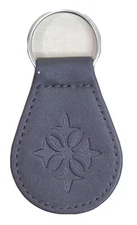 Keychain Key Ring Brown Teardrop Shape Regal Design Texture 2.25” Long