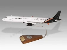 Airbus A321 Titan Airways Desk Wood Airplane New Model Small Scale 1/130