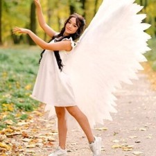 Floating Angel Wings White Birds Costume Accessory Teen Adult Goddess White
