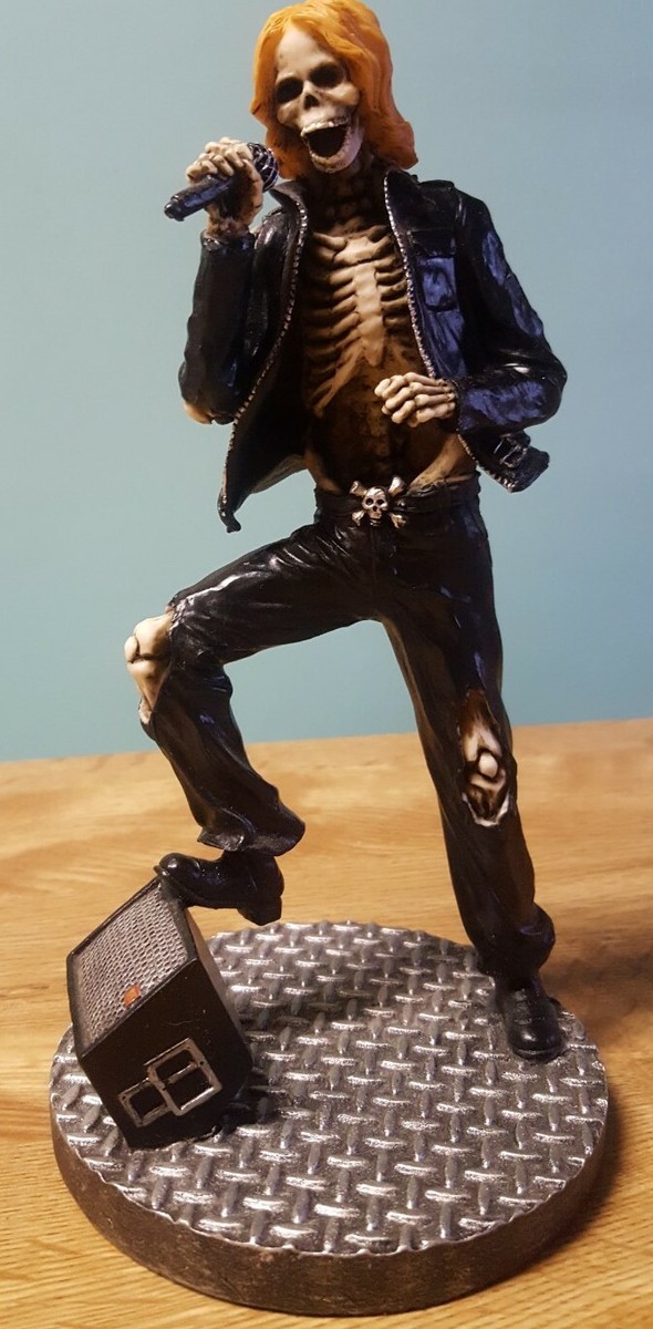 Skeleton Rock Band Figures Resin Set of 4 Statue Gothic Horror 8.5