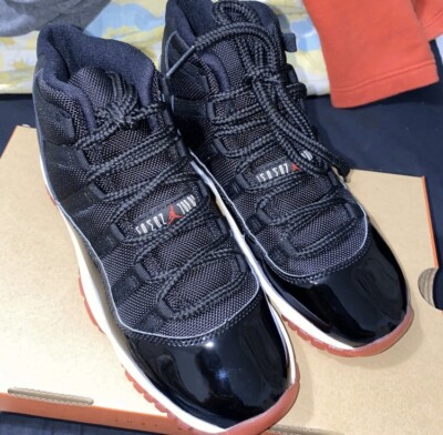 NIKE AIR JORDAN XI 11 GRUNDSCHULE SCHWARZ ROT WEISS SPORTSCHUHE SNEAKER GRÖßE UK 3