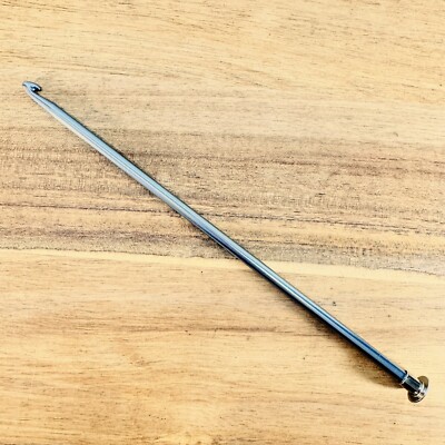 Boye Tunisian Crochet Hook Size I 5.5mm Tapered Head Blue 9'' Long