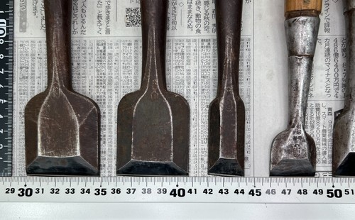Vintage Japanese Chisel 12set Nomi /Hand Plane Saw Iron Hammer Hand Tool/d71 - Picture 4 of 22