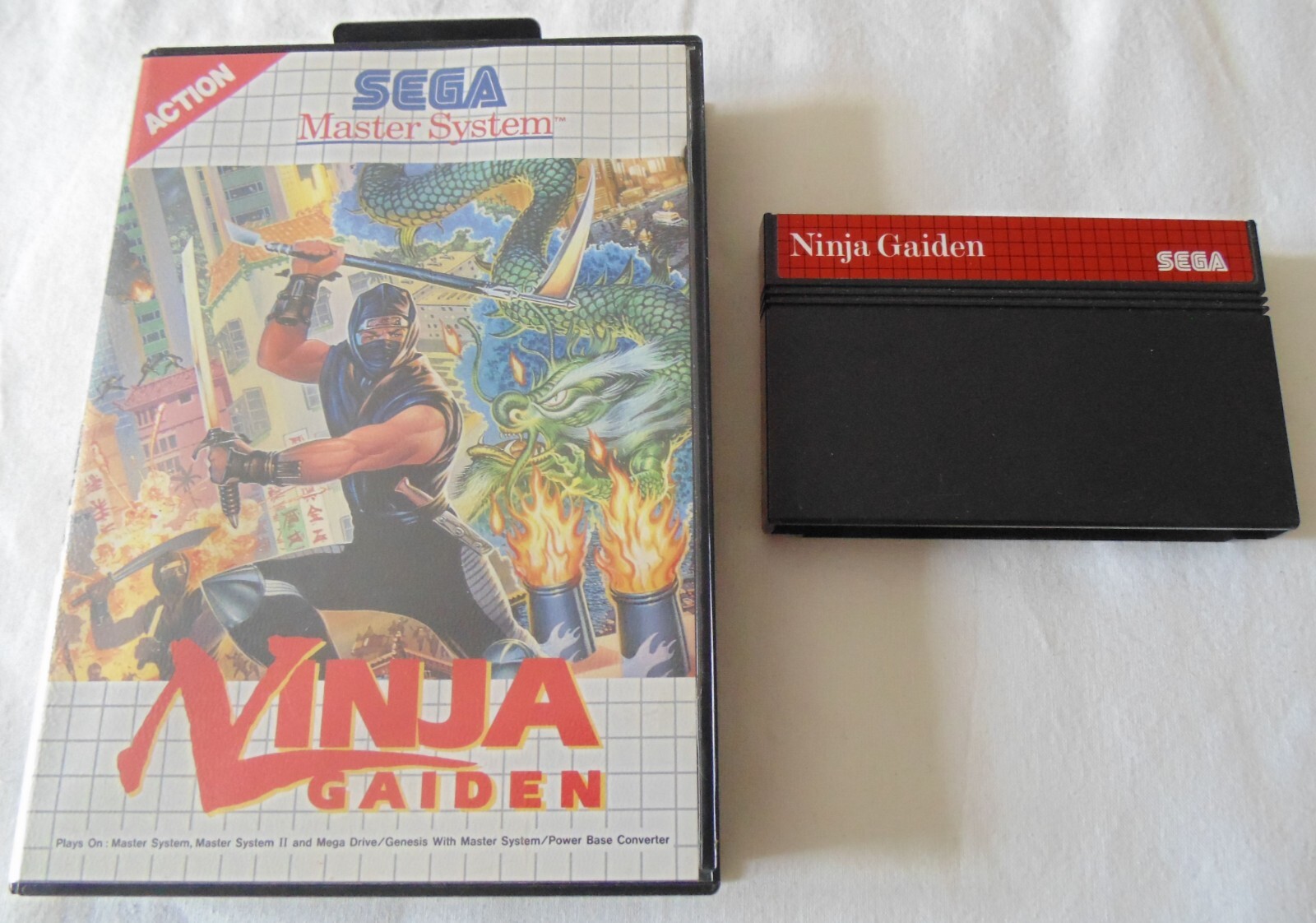 ninja gaiden authentique version originale sega master system en boite