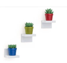 3 Pack Small Floating Shelves for Wall Shelf Decor with 2 Types of Installation