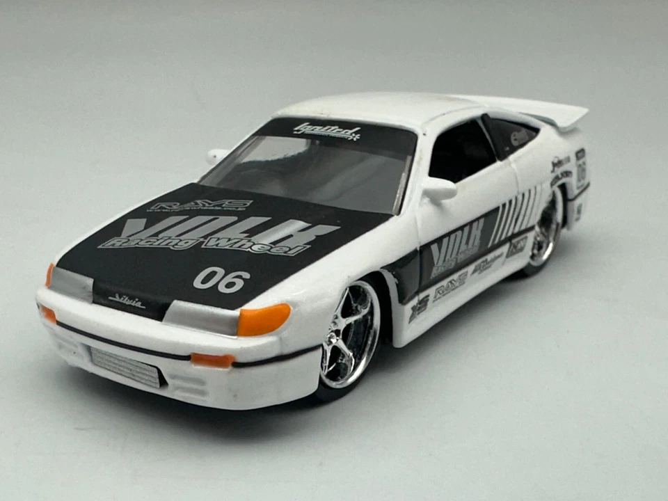 Jada Import Racer Nissan SIL-Eighty, Blanco, 1:64, Excelente Foto 2 de 4