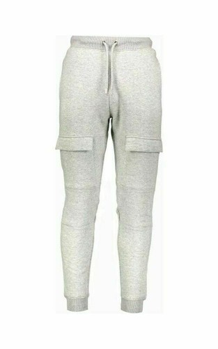 Mens Grey Cargo Casual Joggers Made For Comfortable Use 50% Cotton 50% Polyester - Picture 3 of 3