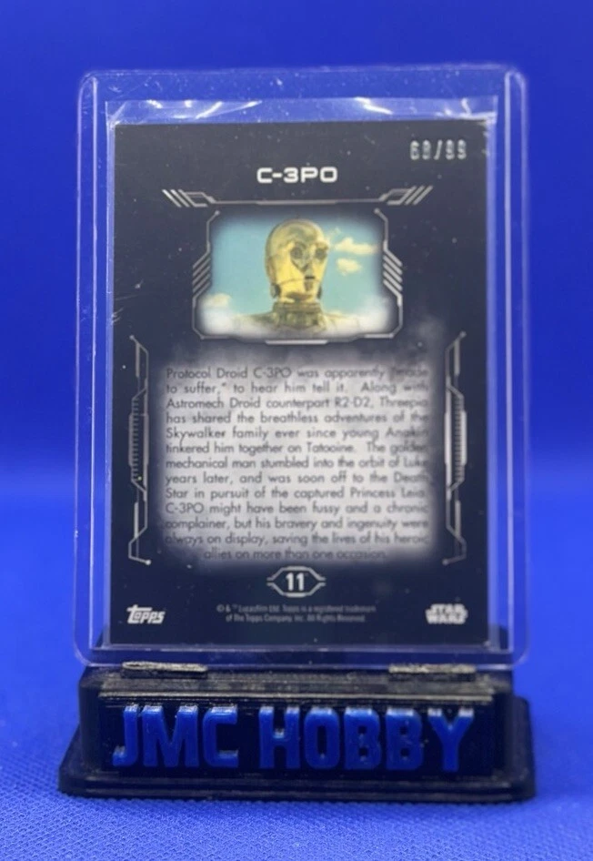 2016 Topps Star Wars Masterwork C-3PO (Silver Metallic Parallel) #’d /99 Card 11 - Image 2 of 3