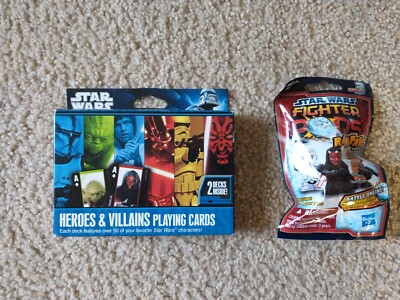 STAR WARS HEROES VILLAINS PLAYING CARDS FIGHTER PODS RAMPAGE GAME SERIES 3 PACK