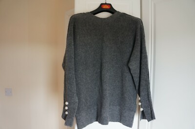 phillip lim grey pearl jumper v back UK