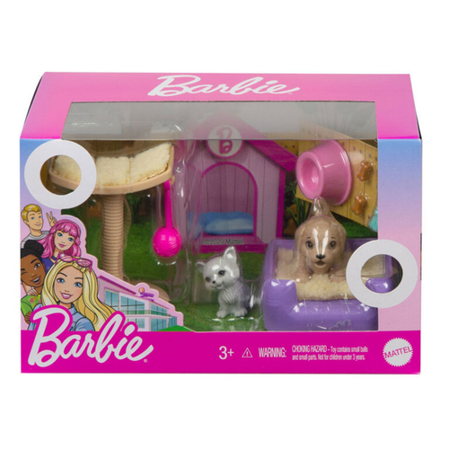 Barbie Accessory Pack, Pet Playdate Theme, With 6 Pieces Including 2