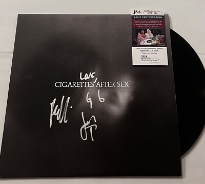 CIGARETTES AFTER SEX BAND SIGNED X'S LP VINYL RECORD GREG GONZALEZ +2 JSA  COA
