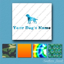 Custom Labrador Retriever Dog Name Decal Sticker - 25 Printed Fills - 6 Fonts