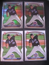 AUSTIN TROESSER 4-CARD LOT 2023 1st Bowman Chrome Draft Refractor/Base #176 METS