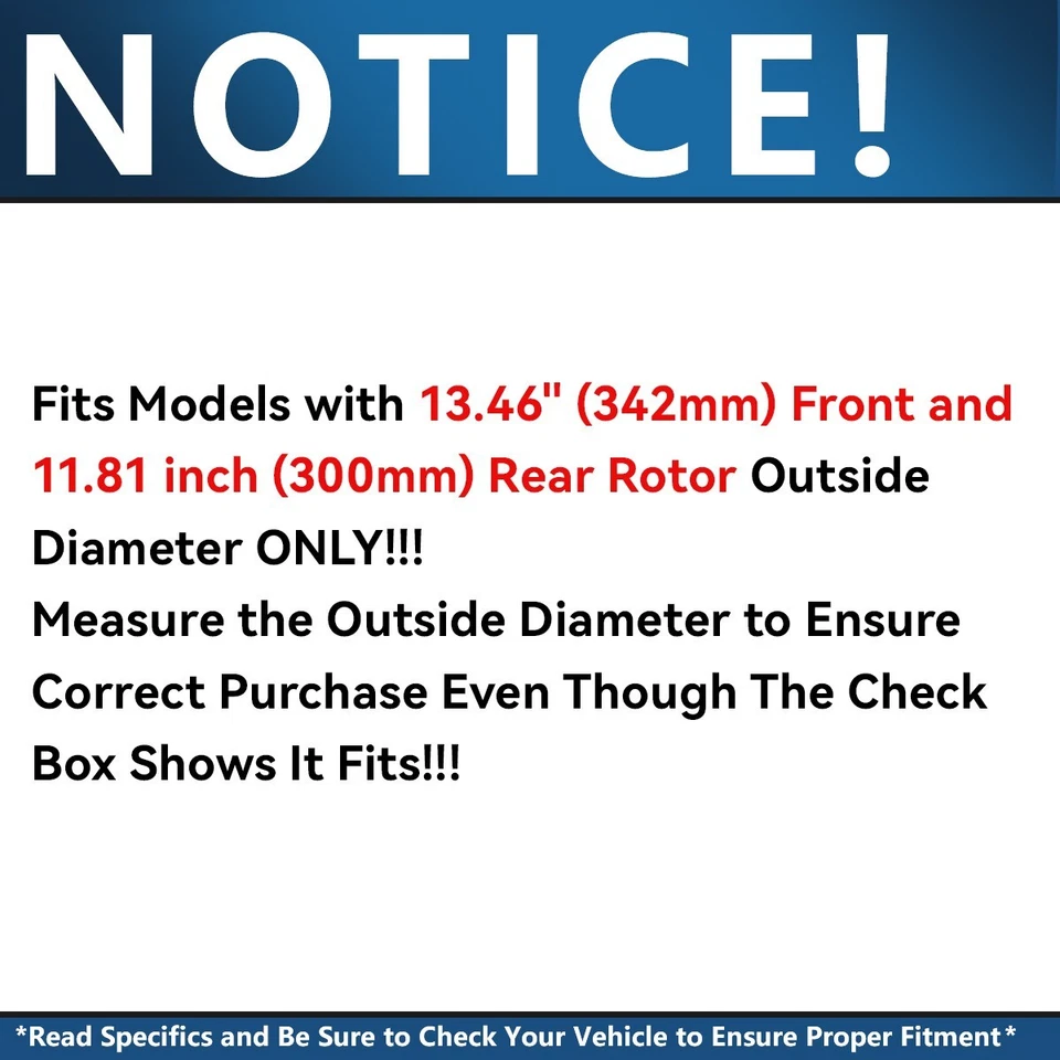 Pastilhas de freio rotores de disco perfurados dianteiros traseiros 8 peças para 2015 - 2018 Mercedes-Benz C300 - Imagem 2 de 4