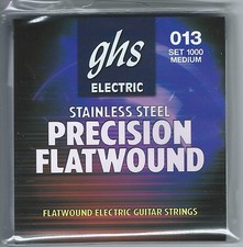 GHS 1000 Precision Flatwound electric guitar strings, Medium .013-.054
