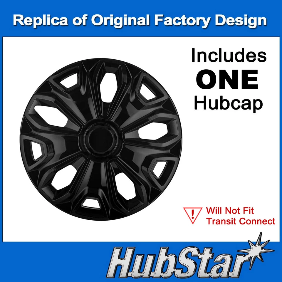 NEW Hubcap for Ford Transit 150, 250, 350 - 2015-2024 - 16-in, Gloss Black, 1 pc - Image 2 of 4