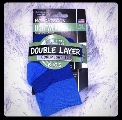Wrightsock Coolmesh II running Socks Kids Size M