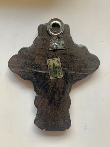 WALL HANGING CROSS CRUCIFIX Cast Aluminum (?) Mexico Artesanias 5” - Picture 2 of 5