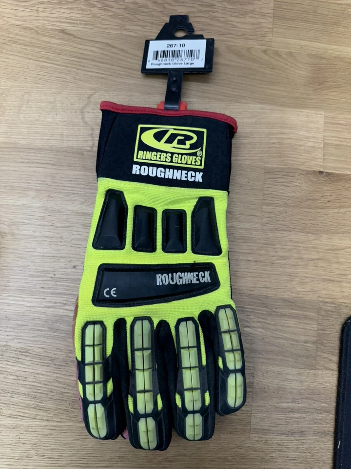 Ringers R-267 Roughneck 重型抗冲击工作手套男式大号全新带标签 — 第 4/4 张图片