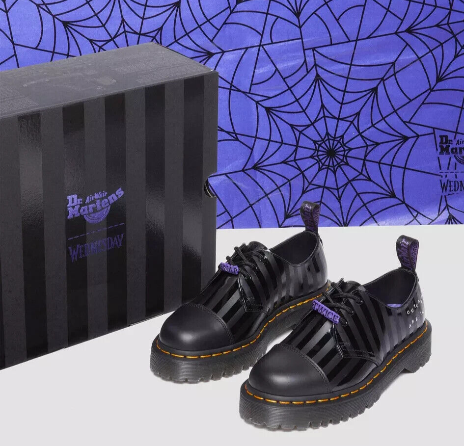 Dr. Martens x Wednesday 1461 Bex Casual Shoe - Black | Women Dr. Martens x Wednesday 1461 Bex Casual Shoe - Black | Women