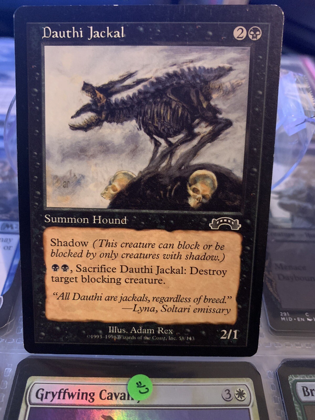 Dauthi Jackal x1 MTG Exodus Black Uncommon Creature LP