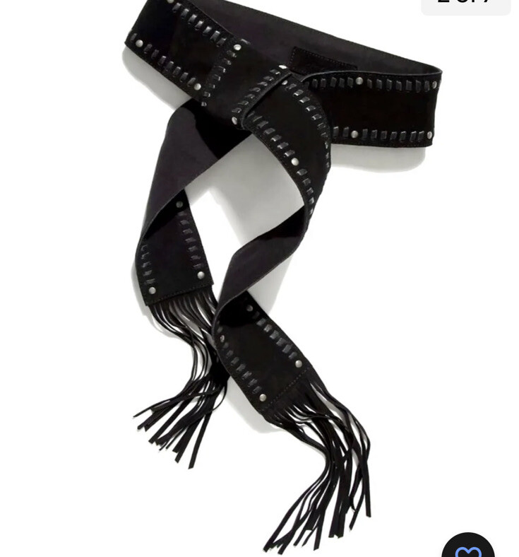 black suede corset belt