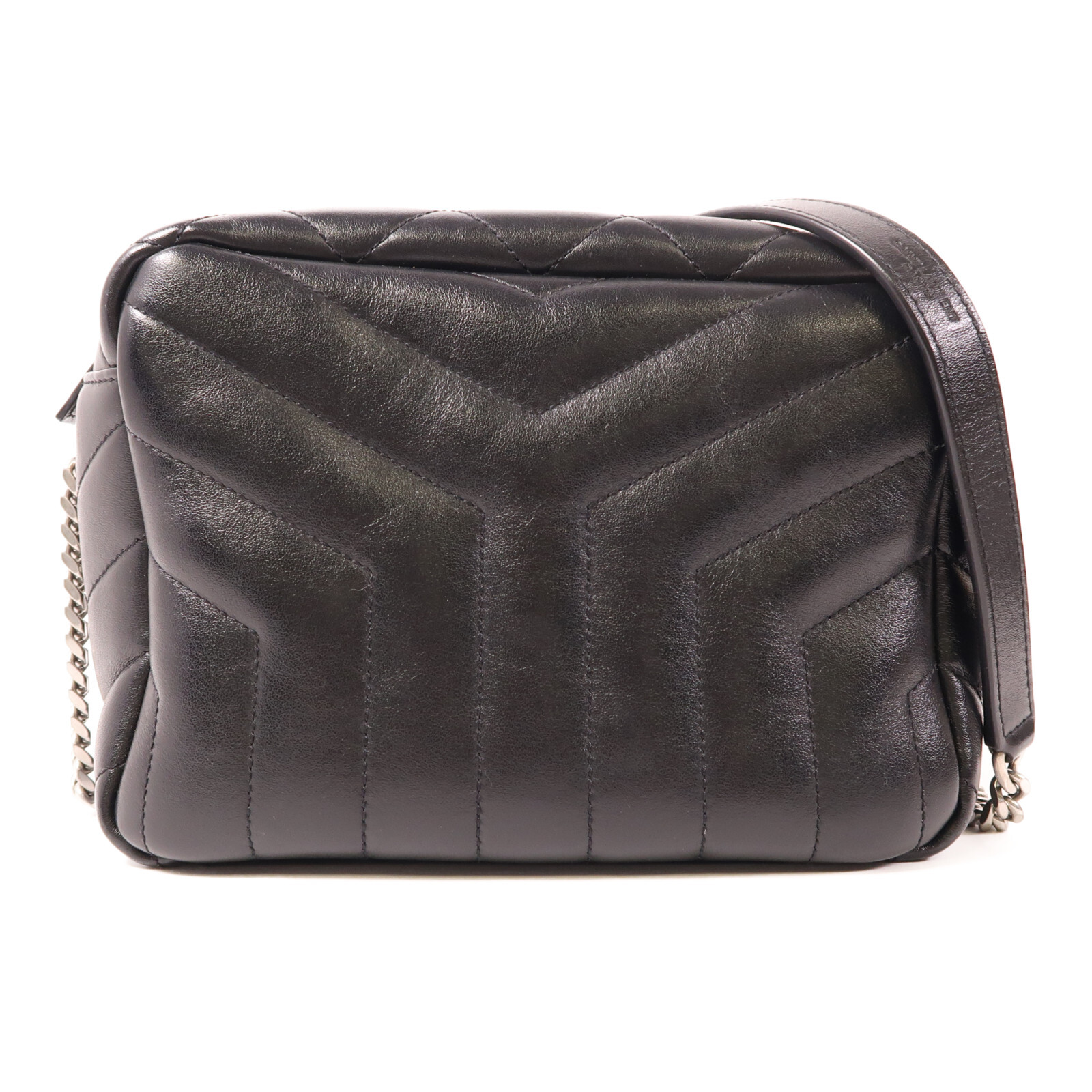 Borsa SAINT LAURENT YSL SHW Loulou borsa a tracolla catena 574102 pelle di vitello nera