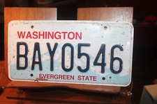 2010 Washington License Plate Evergreen State BAY0546