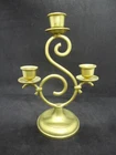 Solid Brass 3 Candle Holder Candelabra 8" tall