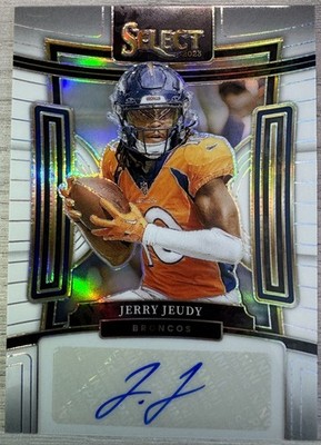 Mint 2023 Select Jerry Jeudy White Prizm Signatures 05/35  Broncos