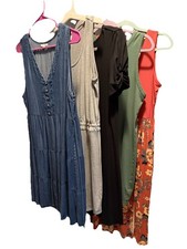 Women s Summer Dress Lot Of 5 Multi Colors, Multi Sizes/styles,All Fit Like Med