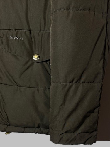 Barbour Cromer Jacket Men’s Size M Green Hooded Puffer Coat Quilted FibreDown - Picture 5 of 23