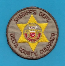 A26 DELTA COUNTY SHERIFF COLORADO STATE TROOPER HIGHWAY PATROL POLICE PATCH FBI