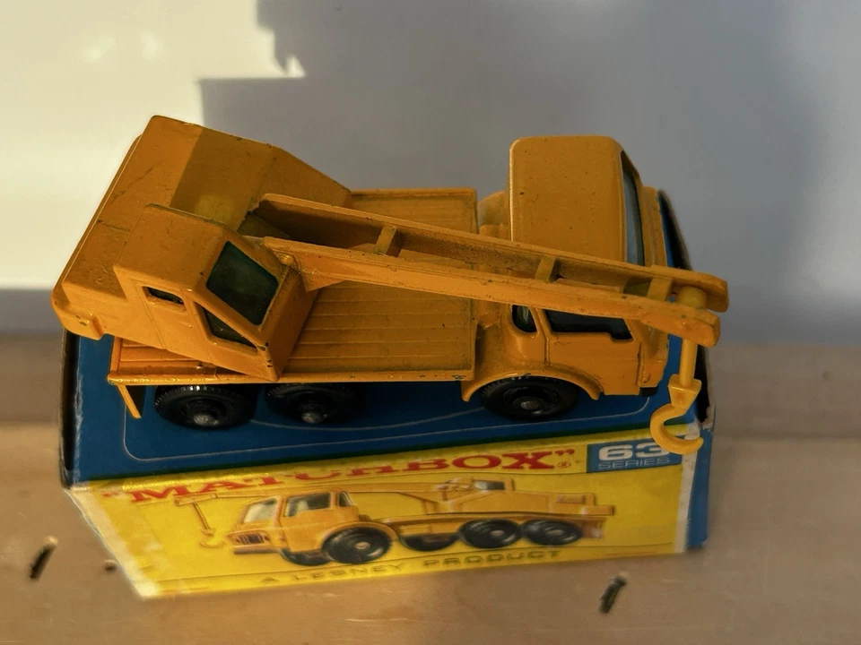 MATCHBOX LESNEY #63 Dodge Crane Truck W 1st Issue "New Model" Real BOX '60s - Image 3 of 4