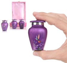 Mini Hummingbird Urns 3" x 1.75" x 1.75" - Set of 4 Keepsake Cremation Urns