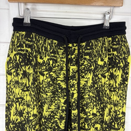 MARKUS LUPFER Trousers Womens Medium Yellow Black Merino Wool Abstract Joggers - Picture 3 of 13