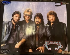 Vintage 1981 ALABAMA Band Concert Poster 22” X 28” Great Condition