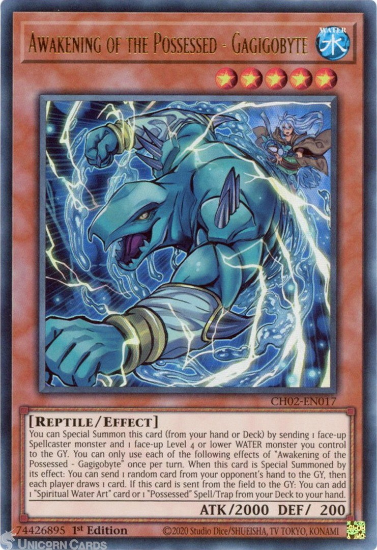 CH02-EN017 Awakening of the Possessed - Gagigobyte : Ultra Rare 1st Edition Mint
