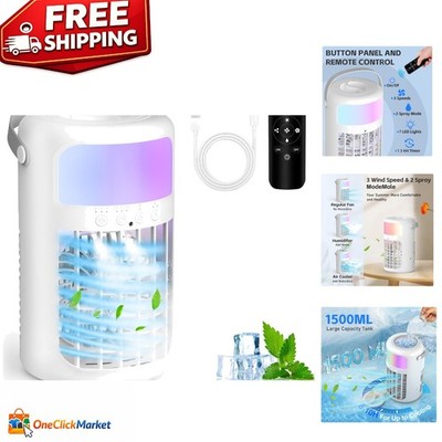 2025 Upgraded Portable AC with Cool Mist - Compact, Lightweight & Remote Control
