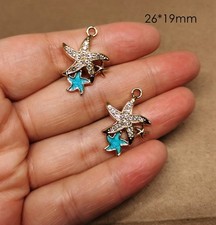 Lot 50 Pcs Starfish Metal Charms DIY Earring Jewelry Making Pendant