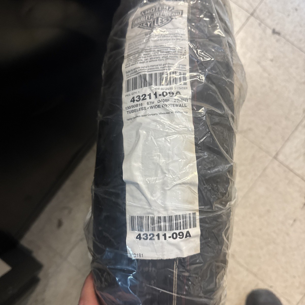 43211-09 Dunlop D407F front motorcycle tire, a 130/90B16 | eBay