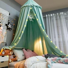 Bed canopy for girls, extra large double bed canopy - green