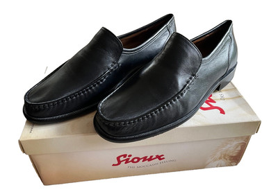 SIOUX Herrenschuhe  Mokassin Carol 30274 schwarz  Leder  Gr. 7  NEU  OVP