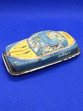 Vintage 1950s Japan Tin Friction Army Car G163 Litho Military Toy Sedan