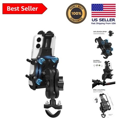 Motorcycle Phone Mount: Vibration Dampener & One-Hand Operation for 4.7 -7.1 ...