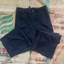 Vintage US Navy Pants Mens Vietnam 60s Wool Bell Bottoms 31R Sailor Military