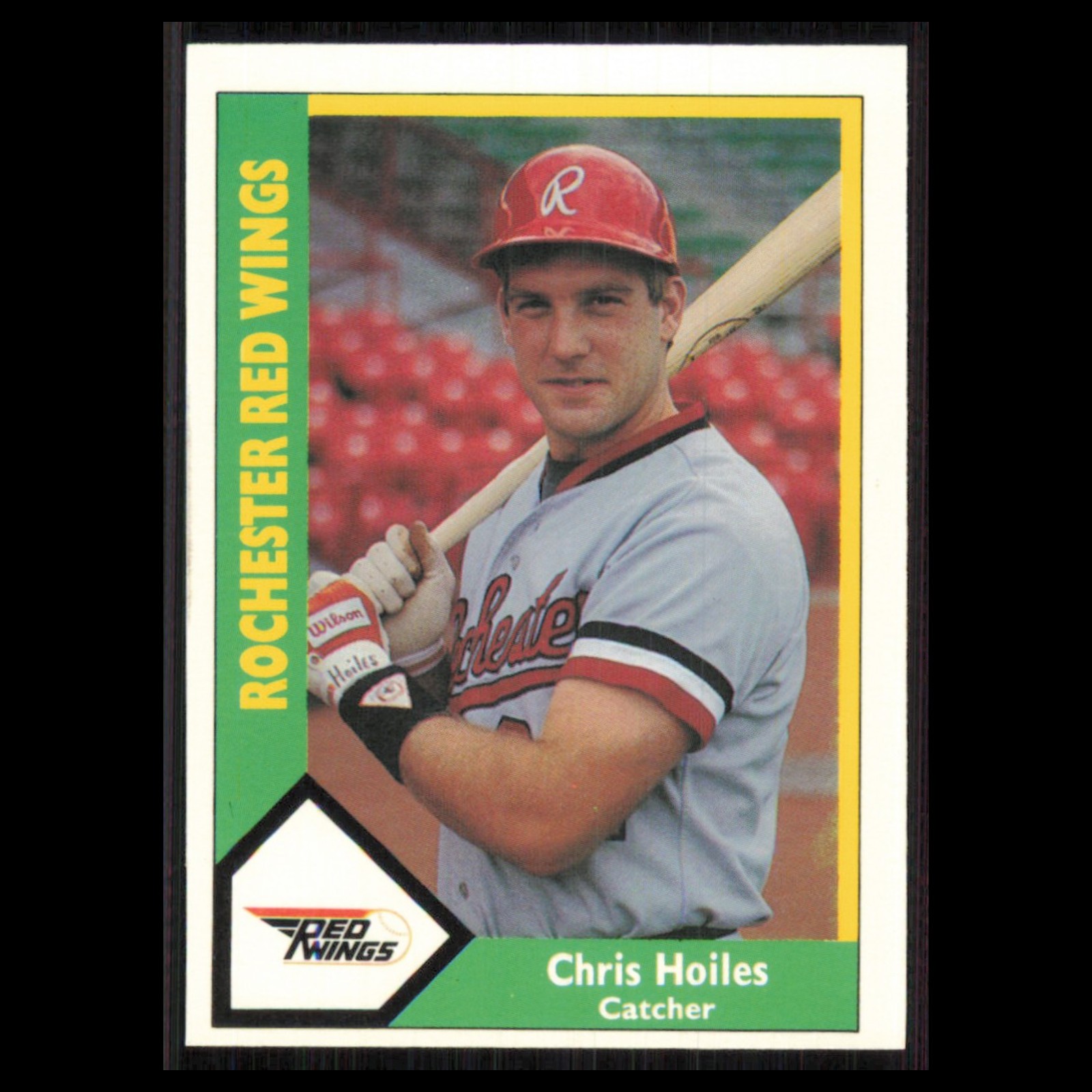 Chris Hoiles #313 1990 CMC Minor League Rochester Red Wings Baseball Card MLB NM