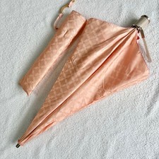 CELINE Triomphe Pink Folding Umbrella Fashion Accessory Authentic Genuine