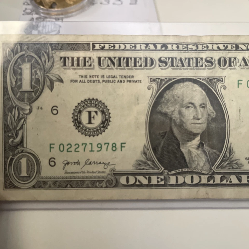 Feb,27, 1978 $1 One Dollar Bill Fancy Serial Number Birthday Note 02/27/78 - Image 3 of 4